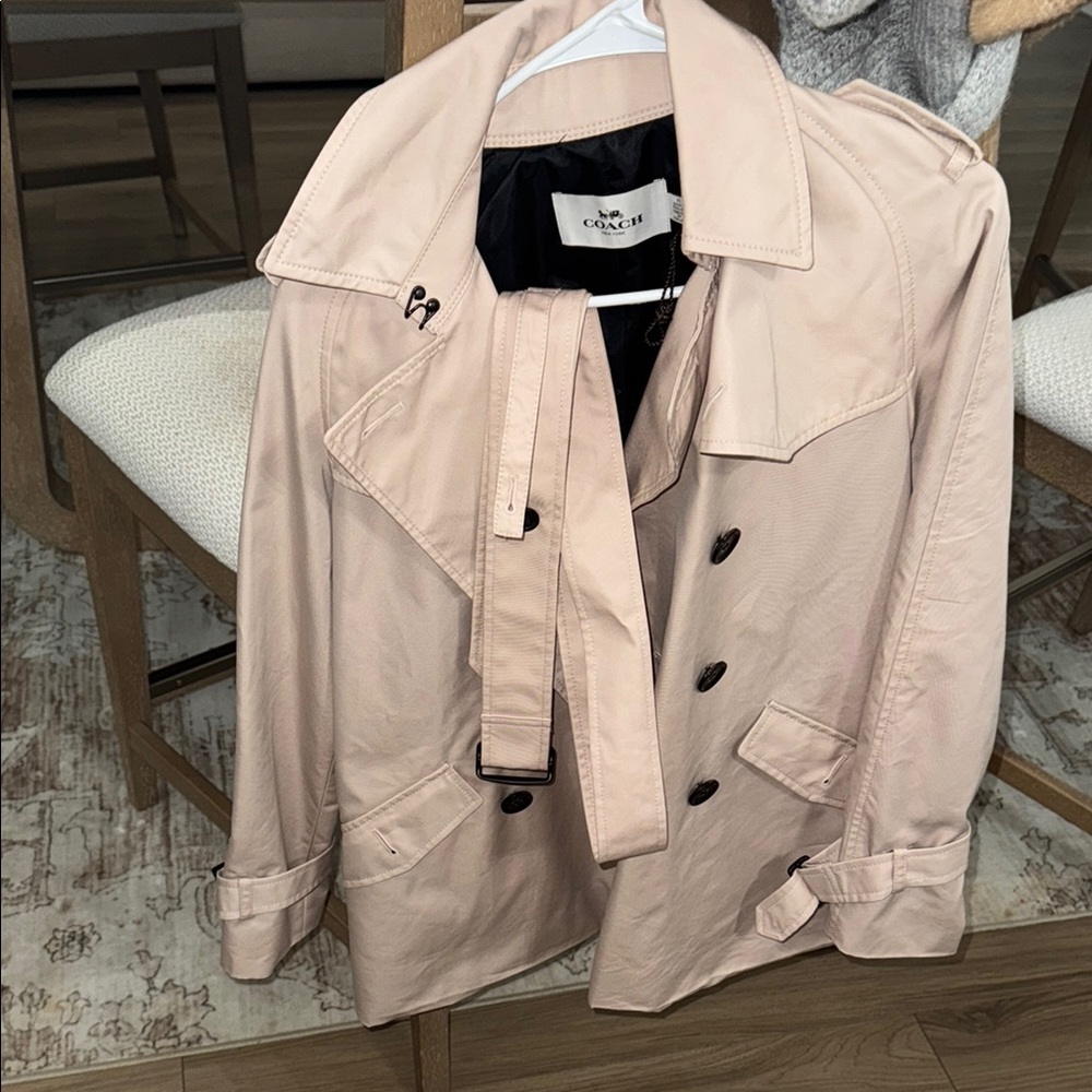 Coach Pink Trench Coat Modern Classic